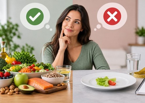 Diferença entre alimentação saudável e dieta restritiva