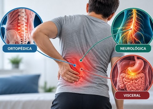 Dor nas costas: quando é ortopédica, neurológica ou visceral?
